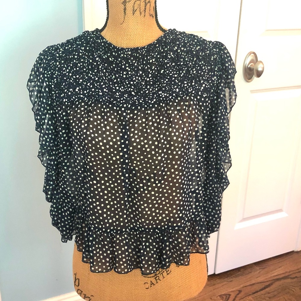 Zara Basic Collection Polka Dot Top